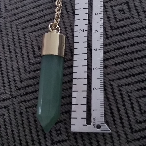 Talbots Pendant Gemstone Necklace in Gold Tone Setting - Picture 4 of 4